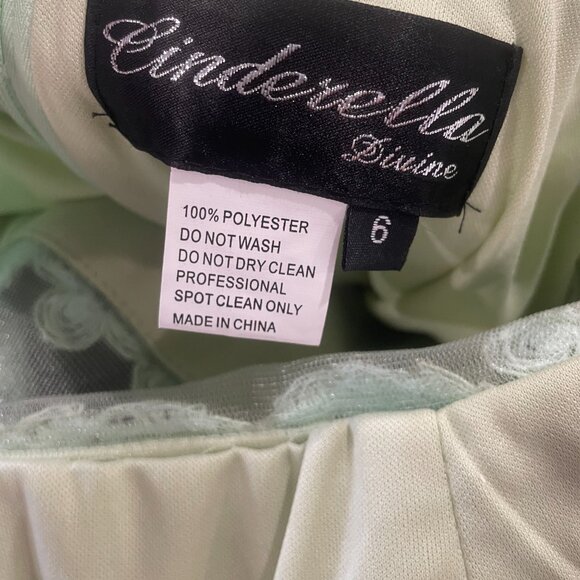 Cinderella Divine Mint Green Maxi Long Evening Dress Prom Wedding Party Size 6 - Picture 12 of 12